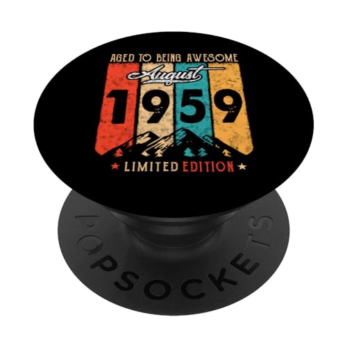 Comprar 65 Years Old Retro Vintage August 1959 Regalos Funny 65th Birthday PopSockets PopGrip Intercambiable Ofertas 2025 | regaloscumple.com