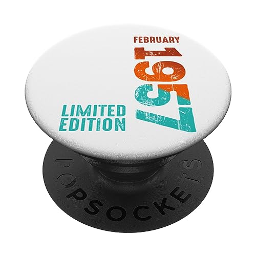 Consigue ahora 1957 Edición Limitada 1957 Febrero 1957 Año 1957 Retro 1957 PopSockets PopGrip Intercambiable Top Ideas para regalar Precio 2025 | regaloscumple.com