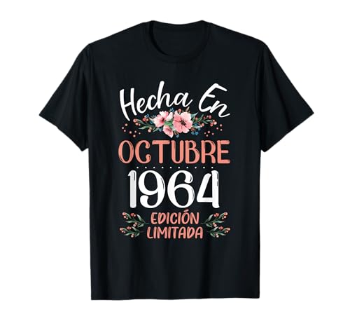 Consigue Ideas para regalar ahora Hecha En Octubre 1964 Mujer Regalo 60 Años Cumpleaños Camiseta Ofertas 2025 | regaloscumple.com