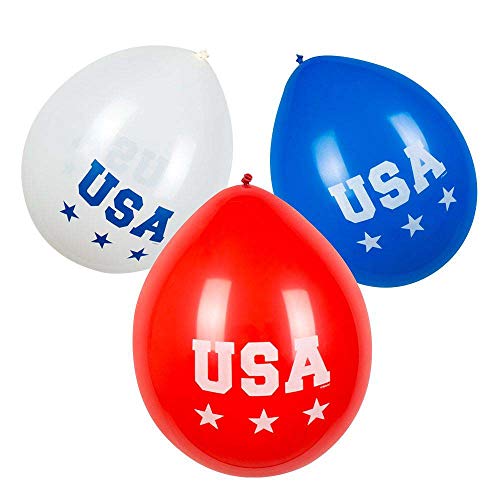 Consigue ahora Boland 44962 - Globos látex USA 6 piezas tamaño aprox. 25 cm 3 Regalos motivos surtidos América globo decoración colgante decoración para cumpleaños fiesta en el jardín fiesta temática Ofertas 2024 | regaloscumple.com