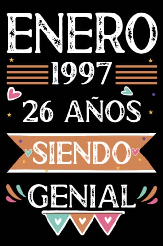 Consigue ahora CUADERNO Enero 1997 26 Años Siendo Genial: Libro visitas cuaderno 110 páginas felicitaciones idea regalo regalo Regalos Para la esposa novia mujer La madre Rebajas 2025 | regaloscumple.com