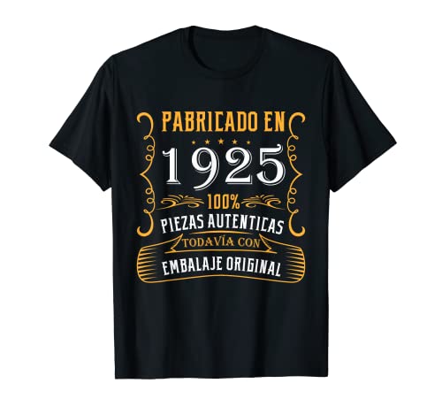 Comprar Promoción Fabricado 1925 Años Cumpleaños Hombre Mujer Nacen En 1925 Camiseta Rebajas 2025 | regaloscumple.com