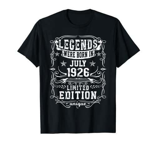 Comprar Cumpleaños Julio 1926 Edición BlackFriday Limitada Regalo Legend July Camiseta Ofertas 2025 | regaloscumple.com