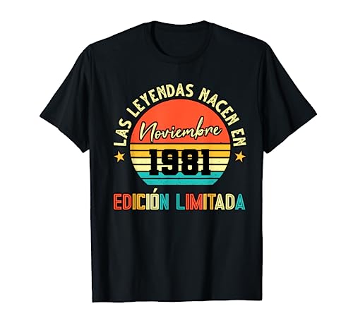 Consigue ahora Regalos La Leyendas Nacen en Noviembre 1981 40.o Cumpleaños Camiseta Ofertas 2025 | regaloscumple.com