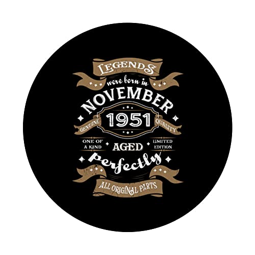 Top Precios Leyendas nacieron en noviembre de 1951 regalo cumpleaños PopSockets PopGrip Intercambiable
