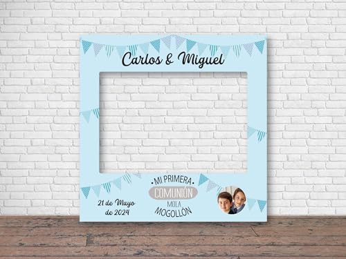 Consigue ahora Oedim Photocall Mi Primera Comunión Fondo Azul + BlackFriday Carteles Personalizado photocall Decorativo para comuniones decoración para Eventos Top Precio 2025 | regaloscumple.com
