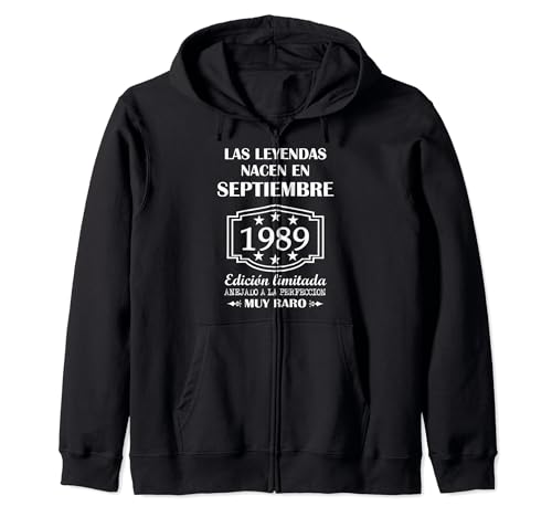Consigue ahora Navidad Las Leyendas nacen en Septiembre 1989 32° cumpleaños Sudadera con Capucha Top Precio 2025 | regaloscumple.com