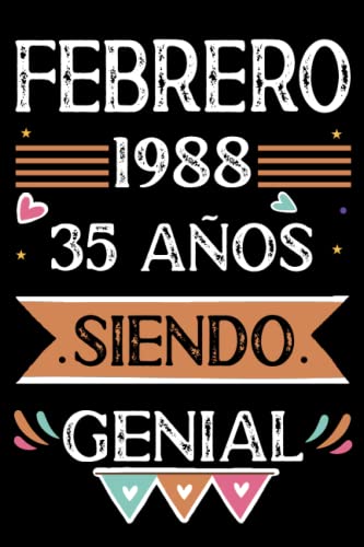 Comprar Navidad CUADERNO Febrero 1988 35 Años Siendo Genial: Libro visitas cuaderno 110 páginas felicitaciones idea regalo regalo Para la esposa novia mujer La madre Top Precio 2023 | regaloscumple.com