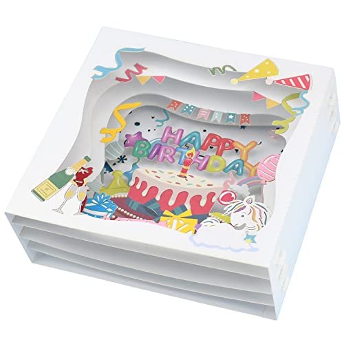 Comprar Negsaiy Tarjeta felicitación cumpleaños tarjeta felicitación cumpleaños 3D tarjeta celebración hecha a mano con sobres tarjetas regalo para familia amigos (Caja Cumpleaños) Catálogo Top Precio 2024 | regaloscumple.com