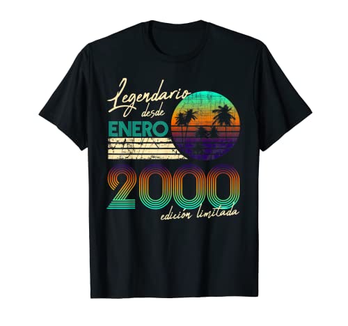 Consigue ahora Cumpleaños Hombre Regalos Legendario Desde Enero 2000 Camiseta BlackFriday Rebajas 2025 | regaloscumple.com