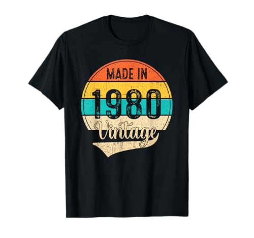 Comprar Made In 1980 Nacido En 1980 Navidad Vintage 1980 41 Años Cumpleaños Camiseta Ofertas 2024 | regaloscumple.com