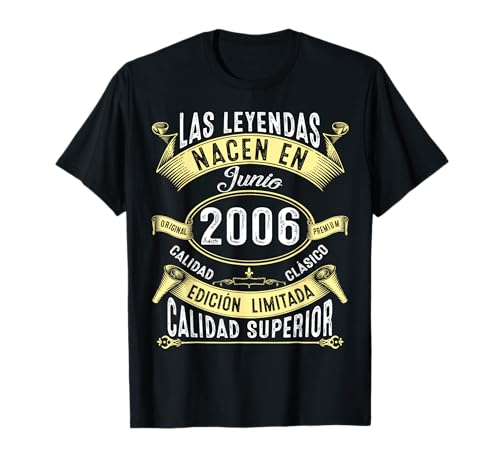 Consigue ahora 18 Años Cumpleaños Las Leyendas nacen en Junio Cumpleaños 2006 Camiseta Top Precio 2024 | regaloscumple.com