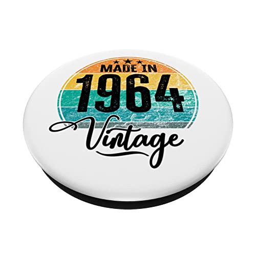Ofertas Birthday Vintage Año   nacimiento 1964 Cumpleaños bday PopSockets PopGrip Intercambiable