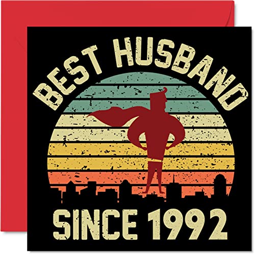 Consigue ahora Tarjeta 31 aniversario para marido esposa mejor marido desde 1992 regalos con texto en inglés "I Love You" tarjetas feliz 31 aniversario boda para pareja tarjetas Promoción felicitación Top Precio 2024 | regaloscumple.com