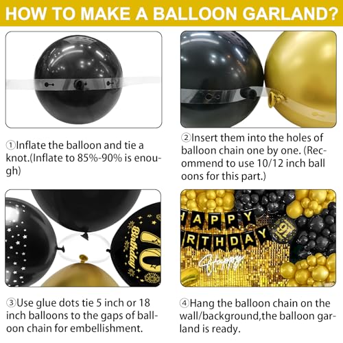 Mejores precios Decoraciones para 18º Cumpleaños  Kit Arco Globos Negros Dorados con Globos Foil Número 18  Globos Imprimidos  Banner Feliz Cumpleaños para Niños Niñas  Decoraciones Fiesta Negro Dorado para 18 Años