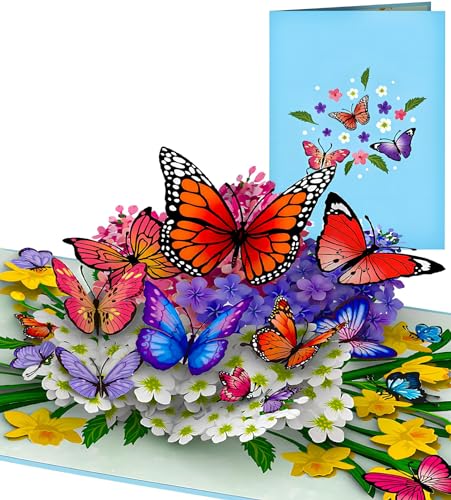Consigue ahora Tarjeta Felicitacion Cumpleaños Mariposas Pop-Up Tarjeta Cumpleaños Original 3D para Familiares Amigos y Amantes Tarjetas Pop Up 3d para Cumpleaños Novia y Madre Ideas para regalar Sobre Tarjeta Notas Incluida Rebajas 2024 | regaloscumple.com