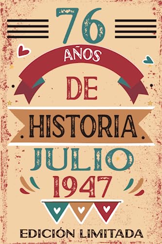 Consigue ahora 76 Años De Historia Julio 1957: Libro visitas cuaderno 110 páginas felicitaciones idea regalo regalo Para Regalos la esposa novia mujer La madre Ofertas 2024 | regaloscumple.com