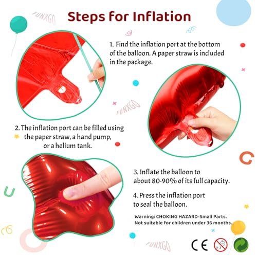 Ofertas Rojo - 100 cm & 40cm - Globos Cumpleãnos 30 -