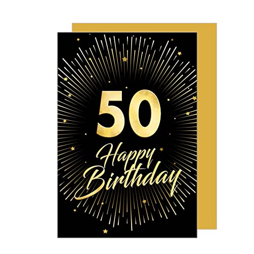 Consigue ahora Edition Seidel tarjeta felicitación 50 cumpleaños Navidad con sobre para hombre y mujer (GZ345-50 SW023) Rebajas 2023 | regaloscumple.com