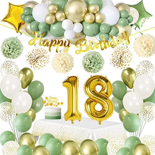 Consigue ahora Globos 18 Cumpleaños Verdes Decoracion 18 Cumpleaños con Globos Verdes Cumpleaños Pancarta Feliz Cumpleaños Decoración para Tartas Mantel Decoracion Fiesta 18 Cumpleaños para Hombres y Mujeres Top Precio 2024 | regaloscumple.com