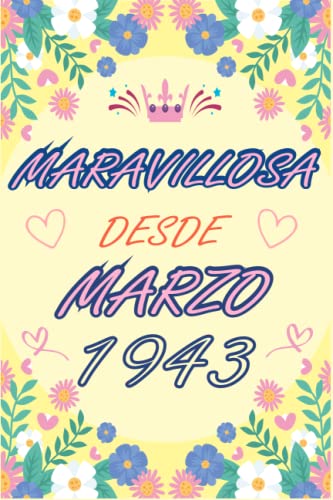 Consigue ahora CUADERNO BlackFriday MARAVILLOSA DESDE MARZO 1943: Regalo 80 cumpleaños para mujeres y hombres ideas 80 cumpleaños... un cumpleaños... divertido cuaderno ... regalo 80 cumpleaños para él/ella. Rebajas 2024 | regaloscumple.com