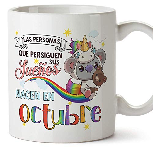 Consigue ahora MUGFFINS Taza Cumpleaños Koala mes BlackFriday Octubre - Detalles Desayuno Feliz Cumpleaños/Aniversario. Cerámica 350 mL Rebajas 2024 | regaloscumple.com