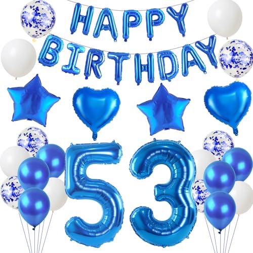 Comprar Globos 53 cumpleaños decoración hombre azul Catálogo decoración cumpleaños 53 años decoración cumpleaños hombre decoración globos 53 cumpleaños bandera guirnalda decoración 53 años cumpleaños deco hombre Ofertas 2024 | regaloscumple.com