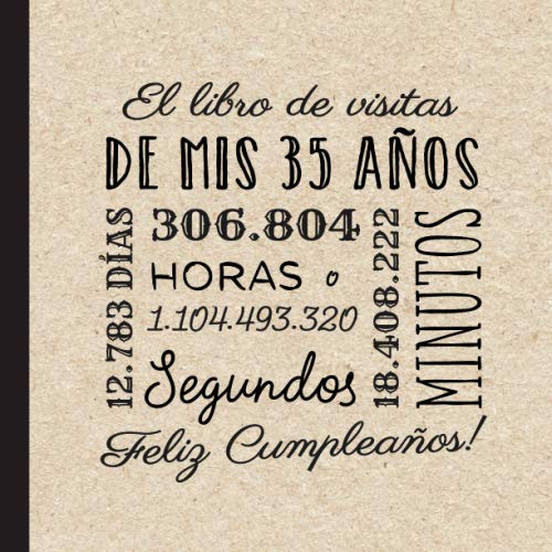 Comprar El libro visitas Catálogo mis 35 años: Decoración retro vintage para el 35 cumpleaños – Regalos originales para hombre y mujer - 35 años - Libro firmas para felicitaciones y fotos los invitados Top Precio 2025 | regaloscumple.com