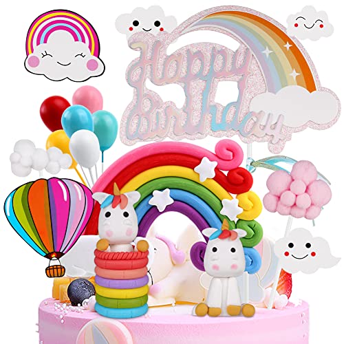Consigue ahora OSDUE Decoración para Tartas 17 Piezas Decoración para Tartas Cumpleaños Globo Cumpleaños Unicornio Globo Arcoíris Decoración para Tartas Promoción Nube Decoración para Tartas Bricolaje Rebajas 2024 | regaloscumple.com