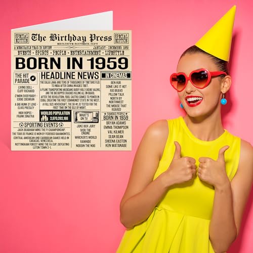 Comprar ahora Tarjetas número hombres mujeres Born 1959 – feliz cumpleaños abuela, abuela, vintage, en 145 x mm,