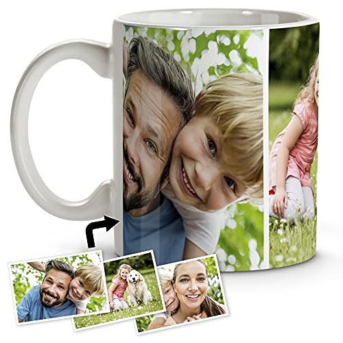 Consigue ahora LolaPix Tazas con foto. Taza personalizada. Ideas para regalar Tazas originales para regalar. Taza cerámica 330ml. Regalos personalizados. Hasta 4 fotos. Taza blanca. 3 FOTOS Rebajas 2024 | regaloscumple.com