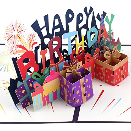 Comprar Negsaiy Tarjeta felicitación cumpleaños tarjeta felicitación cumpleaños 3D tarjeta celebración Navidad hecha a mano con sobres tarjetas regalo para familia amigos (Feliz Cumpleaños) Ofertas 2024 | regaloscumple.com