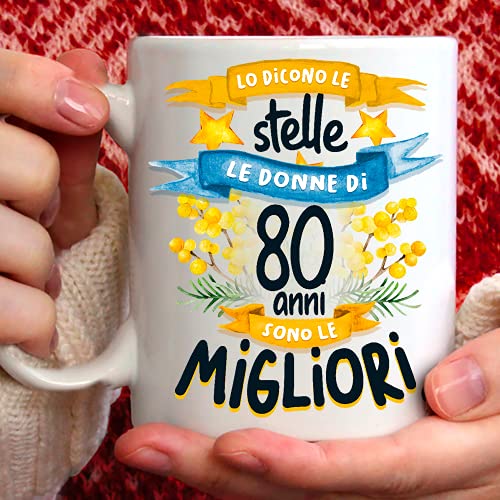 Comprar Taza Promoción 80 años cumpleaños para mujer. Rebajas 2024 | regaloscumple.com