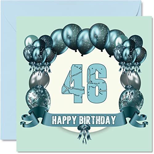 Comprar Divertidas tarjetas cumpleaños 46 para hombres globos cumpleaños tarjeta feliz cumpleaños para papá tío abuela hermana BlackFriday tía hermano niñera mamá abuelo tarjetas felicitación Top Precio 2024 | regaloscumple.com