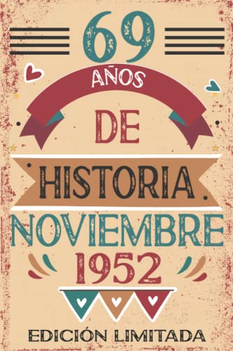 Consigue ahora 69 Años De Historia Noviembre 1952: 69 años. Libro Navidad visitas cuaderno 110 páginas felicitaciones idea regalo regalo Para la esposa novia mujer La madre Top Precio 2024 | regaloscumple.com