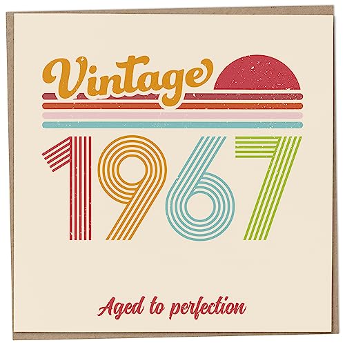 Oferta Tarjeta 56 Vintage Aged Perfection, tarjeta hombres mujeres, cumpleaños tarjetas hombres,