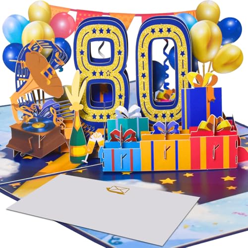 Comprar Magic Ants - Tarjeta emergente 80 aniversario Catálogo 80 años 80 años tarjeta felicitación 3D para 80 años Rebajas 2024 | regaloscumple.com
