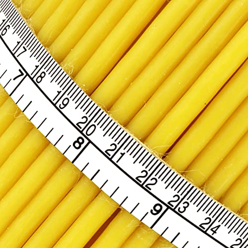 Mejores precios NKlaus - velas finas de cera amarilla altura 12,5cm para altares y rituales calidad eclesiástica (100pcs aprox. 280g) 36260