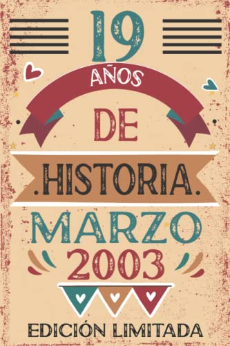 Comprar 19 Años De Historia Marzo 2003: Navidad 19 años. Libro visitas cuaderno 110 páginas felicitaciones idea regalo regalo Para la esposa novia mujer La madre Top Precio 2025 | regaloscumple.com
