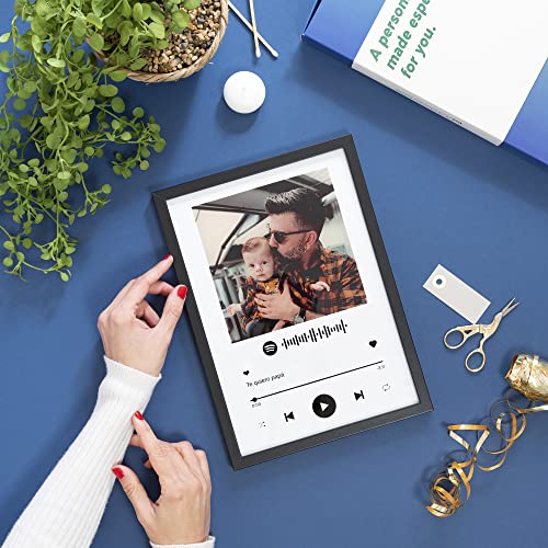 Comprar en Amazon Transparent Gift Placa Spotify Personalizada con Foto Diseño con Código