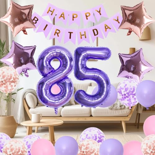 Oferta Flash Jxuzh Decoración para el 85 cumpleaños Mujer Hombre Decoración de