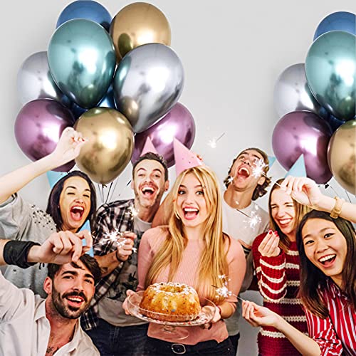 Ofertas Globos metálicos 20 unidades de 12 pulgadas de grosor cromados