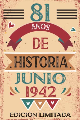 Comprar 81 Años De Historia Junio 1942: Promoción Libro visitas cuaderno 110 páginas felicitaciones idea regalo regalo Para la esposa novia mujer La madre Rebajas 2025 | regaloscumple.com