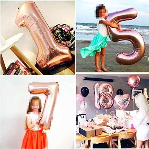 Ofertas Rosa 26 mujer,Globo cumpleaños Oro,Decoración 26 Rosa mujer cumpleaños,Globos 26 Oro,Rosa 26 Cumpleaños