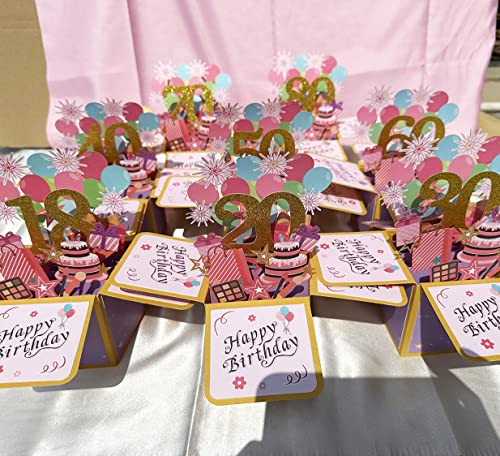 Dónde comprar en España Tarjeta Cumpleaños 3d Pop Up Tarjetas Felicitacion 80th Birthday Card para Hombres y Mujeres Familias Amantes Amigos Niños (A 80)