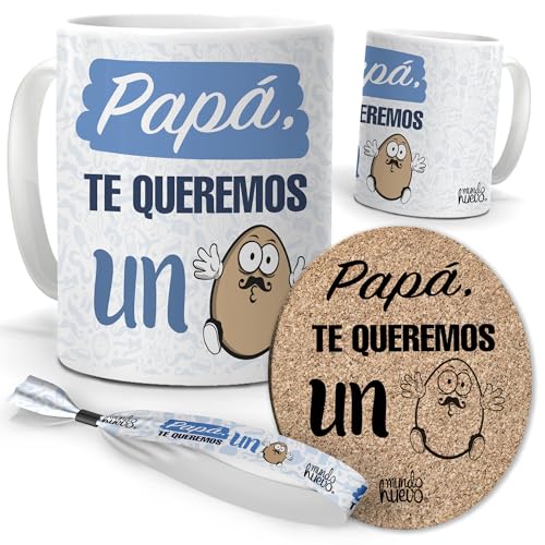 Consigue ahora Mundohuevo: Regalo Día del Padre - Taza Papá Te Queremos Ideas para regalar un Huevo (Regala Alegría) Rebajas 2024 | regaloscumple.com