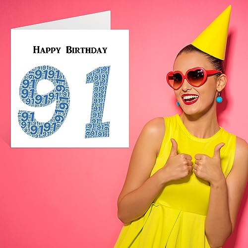 Ofertas Divertidas tarjetas de cumpleaños 91 para hombres, Shapecloud - Tarjeta feliz abuelo abuelo, niñera, abuela, papá, mamá, felicitación 145 mm x