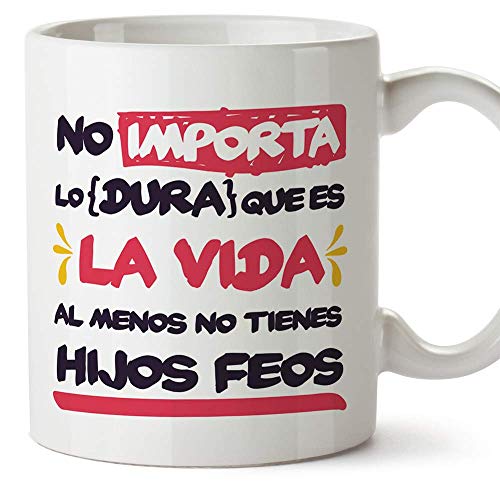 Consigue ahora MUGFFINS Tazas para Mamá/Papá -Al Menos no Tienes Hijos feos - Cumpleaños Regalos para el día la Madre y del Padre/Desayunos Originales Top Precio 2023 | regaloscumple.com