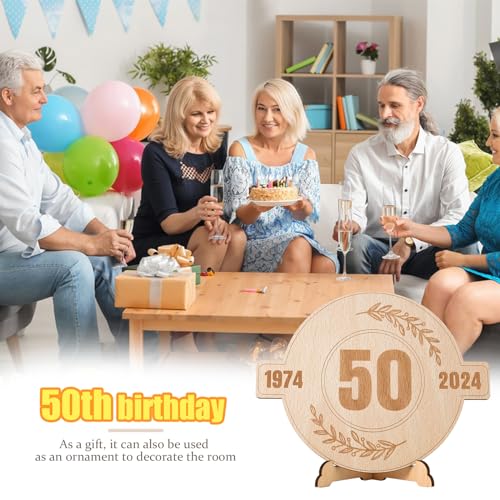 Ofertas WAREHOUSE 50 madera, regalo madera 50 decoración aniversario hombres mujeres.