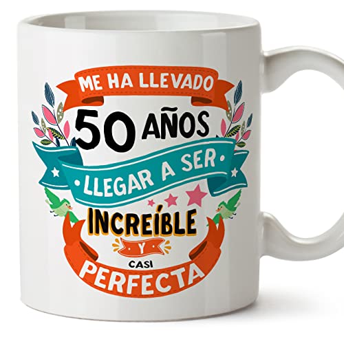 Comprar MUGFFINS Tazas 50 Cumpleaños - En Español - Navidad Me ha llevado 50 años llegar a ser increíble - 11 oz - Regalo original y divertido Rebajas 2024 | regaloscumple.com